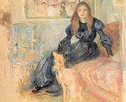 Berthe Morisot Julie Manet and her Greyhound, Laertes oil on canvas